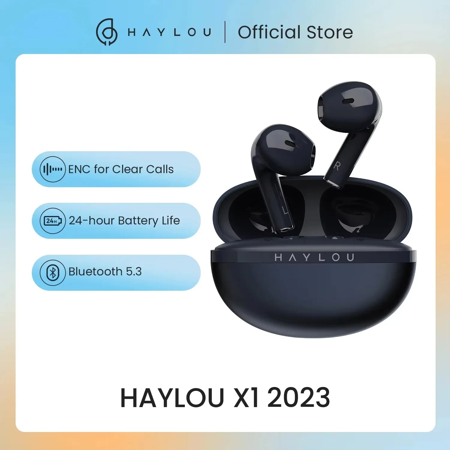 HAYLOU X1 2023 True Wireless Earphone Metallic Case - Image 9