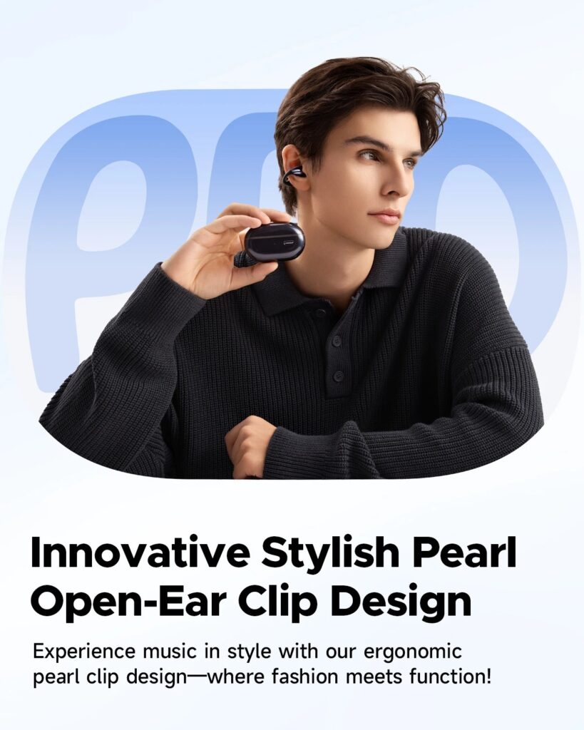 SoundPEATS PearlClip Pro Open Ear Earbuds Wireless Headphones