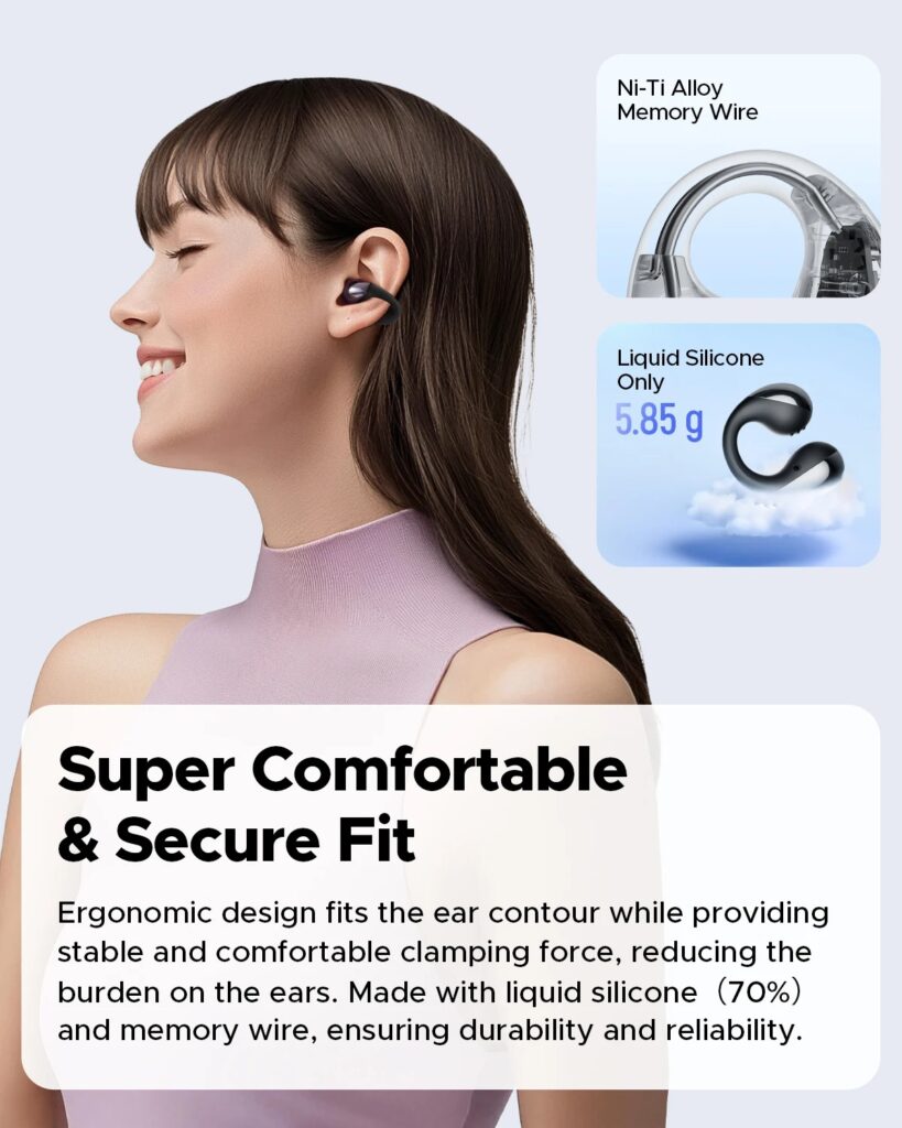 SoundPEATS PearlClip Pro Open Ear Earbuds Wireless Headphones