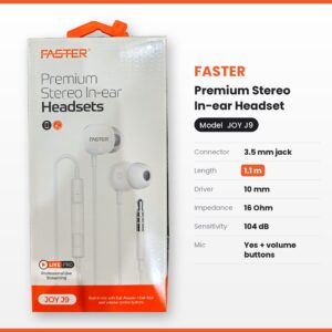 FASTER JOY J9 Premium Stereo In-ear Headset (3.5mm)