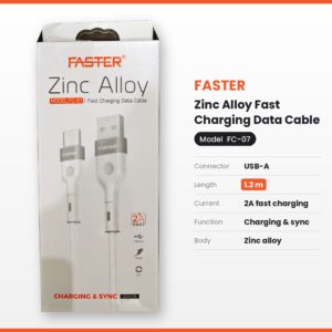 FASTER FC-07 Zinc Alloy 2A Type-C Fast Charging Data Cable