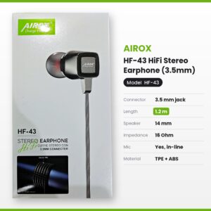 AIROX HF-43 HiFi Stereo Earphone (3.5mm)