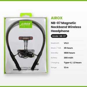 AIROX NB-07 Magnetic Neckband Wireless Headphone