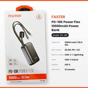 FASTER PD-10K Power Flex 10000mAh 22.5W Power Bank