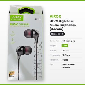 AIROX HF-21 High Bass Music Earphones (3.5mm)